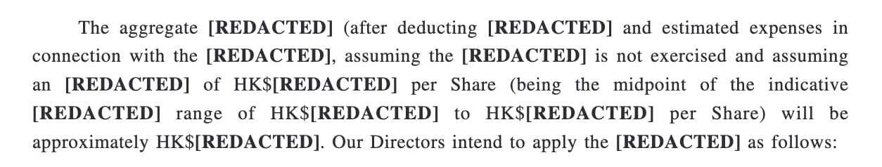 Figure 13: Sample of proper redaction techniques